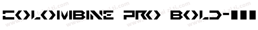 Colombine Pro Bold字体转换